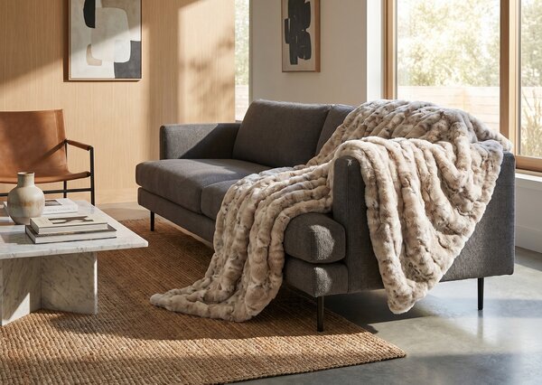 Skinnwille Home Collection Kožešinový přehoz Nika 140x220 cm, sněžný leopard