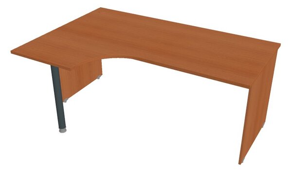 Stůl ergo 180 x 120 cm, pravý Hobis Gate GE 1800 60 P Dekor lamino podnože: třešeň, Dekor korpusu: třešeň, Barva nohy: černá