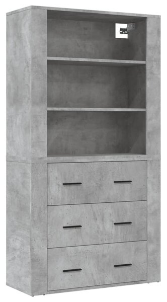 Skříň highboard betonově šedá kompozitní dřevo 3185395