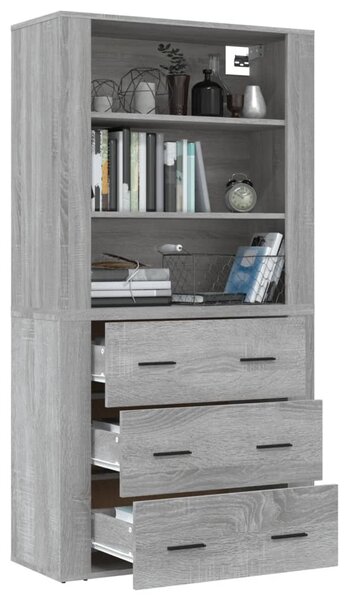 Skříň highboard šedá sonoma kompozitní dřevo 3185397