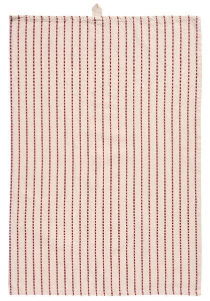 Bavlněná utěrka Holly Red Woven Stripes
