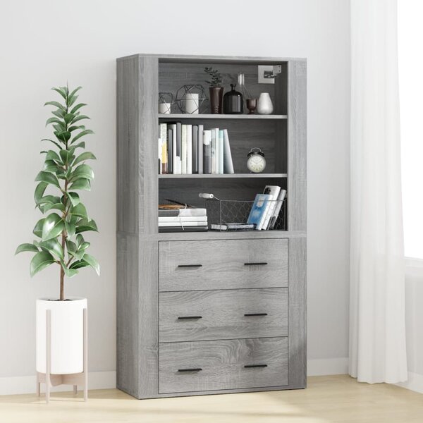 Skříň highboard šedá sonoma kompozitní dřevo 3185397