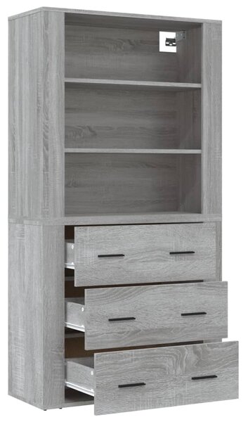 Skříň highboard šedá sonoma kompozitní dřevo 3185397