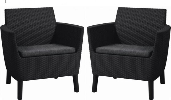 Zahradní set KETER Salemo DUO - 74 x 67 x 76 cm - grafit / edá - 2ks