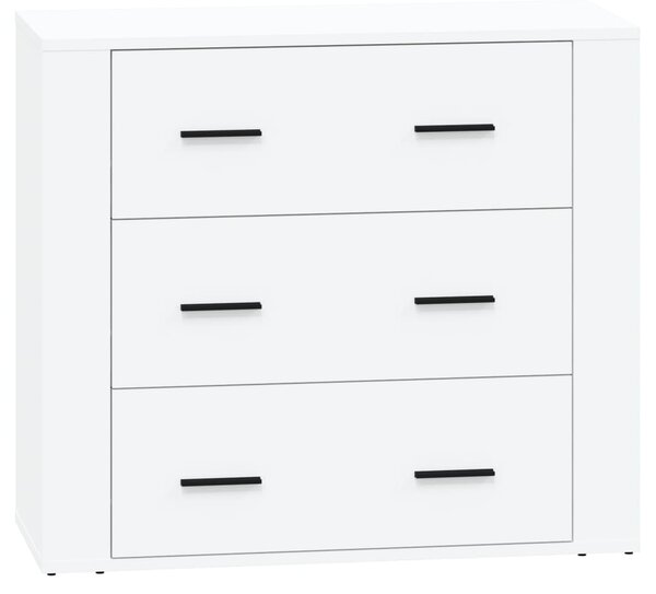 Příborníky 2 ks bílé kompozitní dřevo 3185407