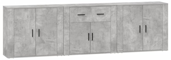Příborníky 3 ks betonově šedé kompozitní dřevo 3185419
