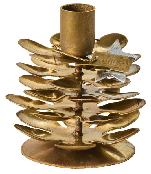 Kovový svícen Gold Cone Gloria