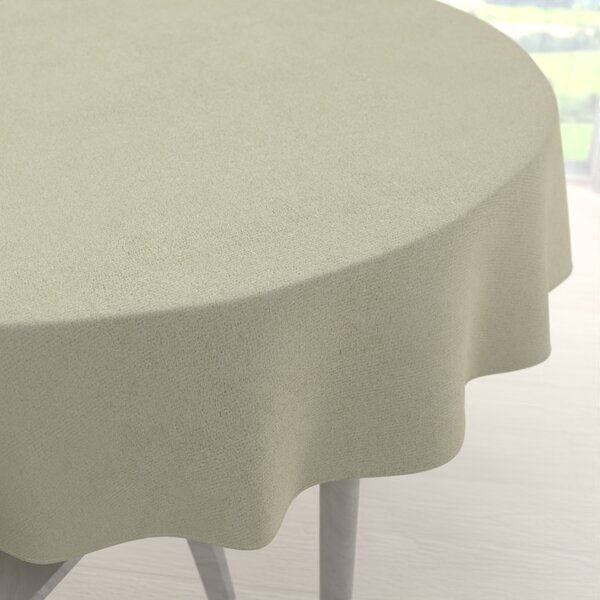 Biante Kulatý ubrus/imitace broušené kůže Alcantara ALC-021 Krémový Ø 100 cm