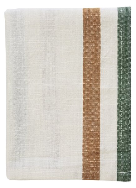 Bavlněná utěrka Off white / Pumpkin spice / Green