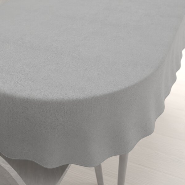 Biante Oválný ubrus/imitace broušené kůže Alcantara ALC-020 Světlý béžovošedý 60x100 cm