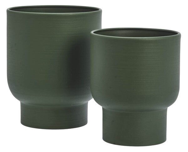 Venkovní obal na květináč Matt Green Iron menší