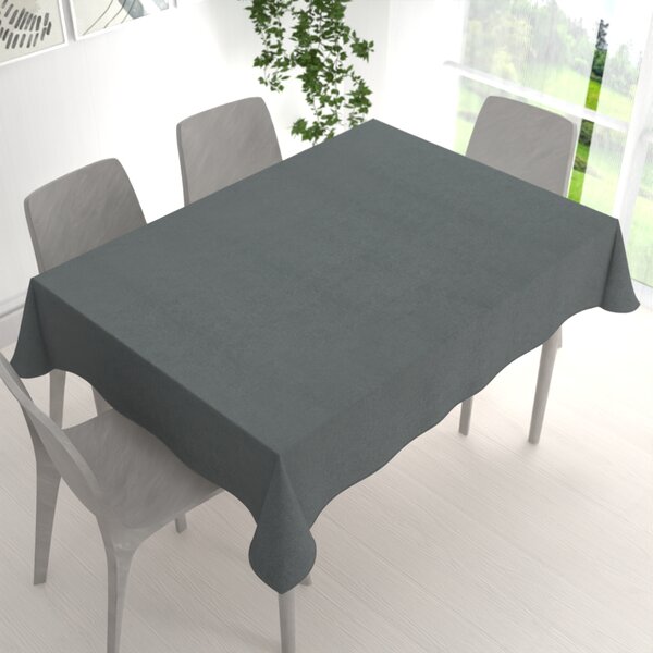 Biante Obdélníkový ubrus/imitace broušené kůže Alcantara ALC-019 Antracitově šedý 50x100 cm