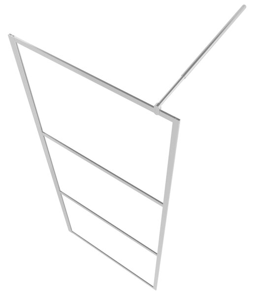 Zástěna do průchozí sprchy s policí chrom 115x195 cm ESG/hliník 3185505