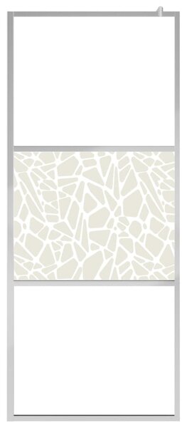 Zástěna do průchozí sprchy s policí chrom 115x195 cm ESG/hliník 3185506