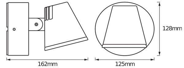 OSRAM LED venkovní nástěnné svítidlo ENDURA STYLE MIDI, tmavě šedá, IP44, Hliník / šedá / zinek, Hliník, Moderní
