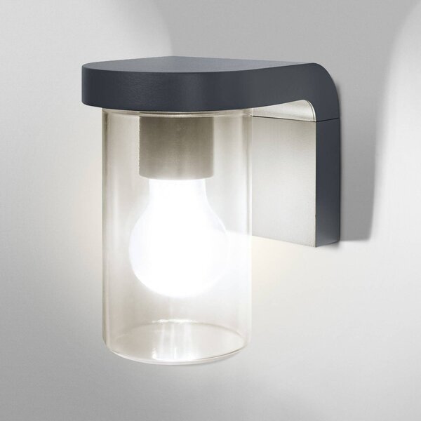 OSRAM venkovní nástěnné svítidlo ENDURA CLASSIC CASCADE, čiré sklo, IP44, stmívatelný, Hliník / šedá / zinek, Hliník, Moderní