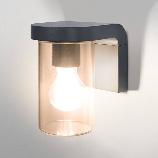 OSRAM venkovní nástěnné svítidlo ENDURA CLASSIC CASCADE, sklo jantarové IP44, stmívatelný, Hliník / šedá / zinek, Hliník, Moderní