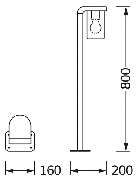 OSRAM osvětlení cesty ENDURA CLASSIC CASCADE 80 cm tmavě šedá/čirá, stmívatelný, Hliník / šedá / zinek, Hliník, Moderní