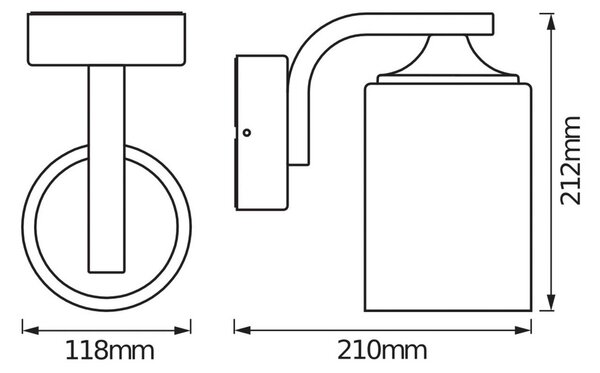OSRAM venkovní nástěnné svítidlo ENDURA CLASSIC LANTERN CYLINDER, bílé, stmívatelný, Bílá / opál, Hliník, Moderní
