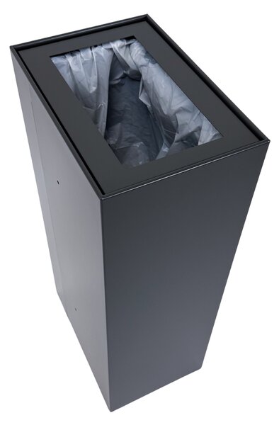 Caimi Brevetti odpadkový koš na tříděný odpad MAXIMO MODULAR, 60 L, šedá ocel