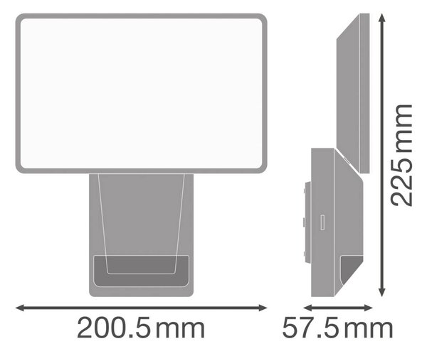 OSRAM LED senzorové venkovní bodové osvětlení ENDURA PRO FLOOD, bílý, 27 W, Bílá / opál, Plast