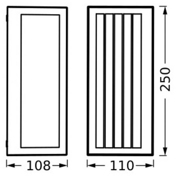 OSRAM venkovní nástěnné svítidlo ENDURA CLASSIC RADICK, tmavě šedá, IP65, stmívatelný, Hliník / šedá / zinek, Hliník, Moderní