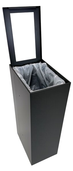 Caimi Brevetti odpadkový koš na tříděný odpad MAXIMO MODULAR, 60 L, šedá ocel