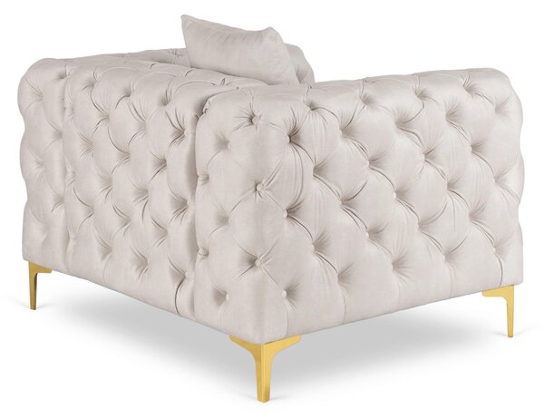Křeslo Soletto (krémová). Akce -15%