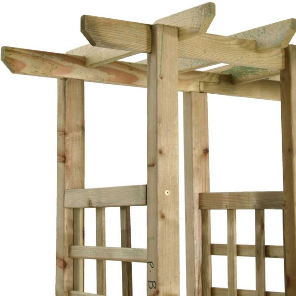 Zahradní pergola s lavicí a truhlíky impregnovaná borovice 318565