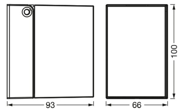 OSRAM venkovní nástěnné svítidlo ENDURA CLASSIC CUBE, stříbrná kovová IP44, stmívatelný, Chrom / stříbro, Hliník, Moderní
