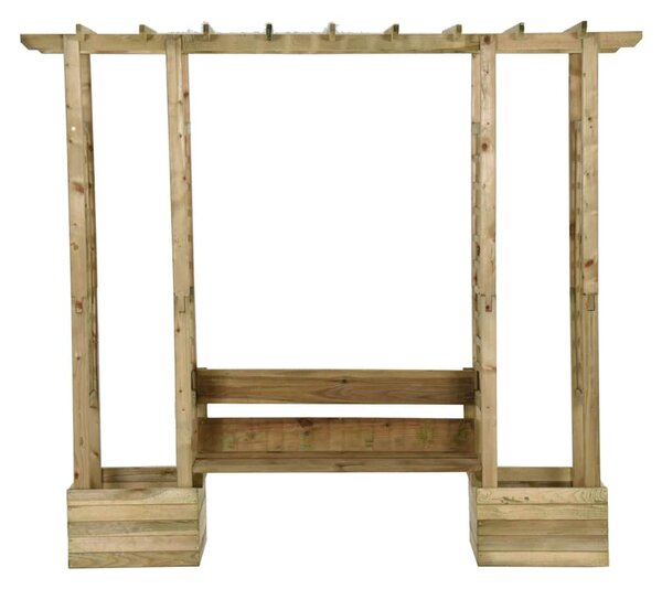 Zahradní pergola s lavicí a truhlíky impregnovaná borovice 318565