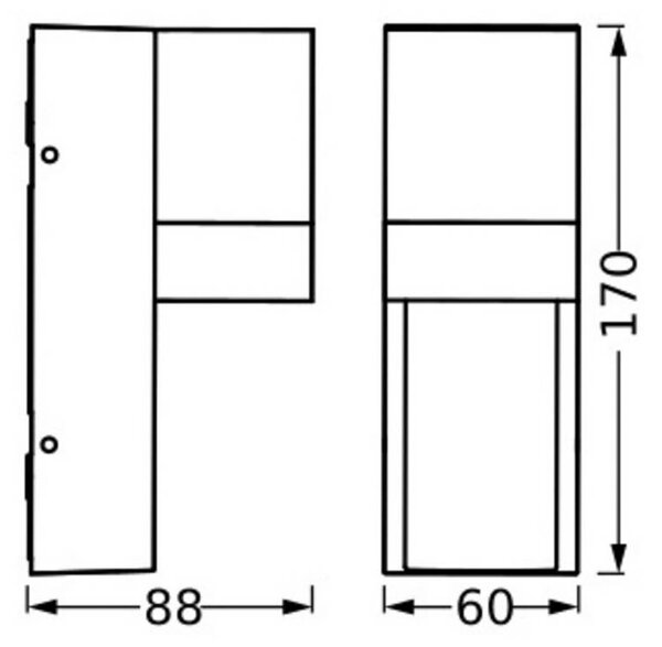 OSRAM venkovní nástěnné svítidlo ENDURA CLASSIC ISIDOR tmavě šedé IP65, stmívatelný, Hliník / šedá / zinek, Hliník, Moderní