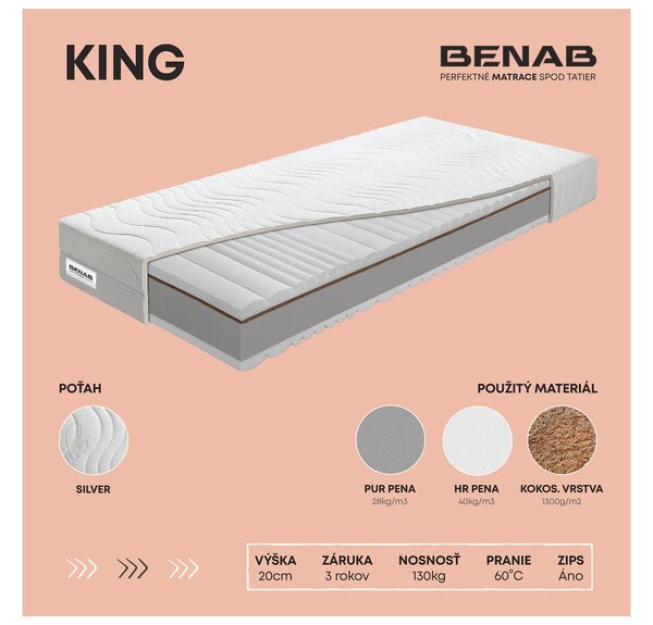 Pěnová matrace Benab Zeus 200x80 cm (T3/T5) *AKCE 1+1