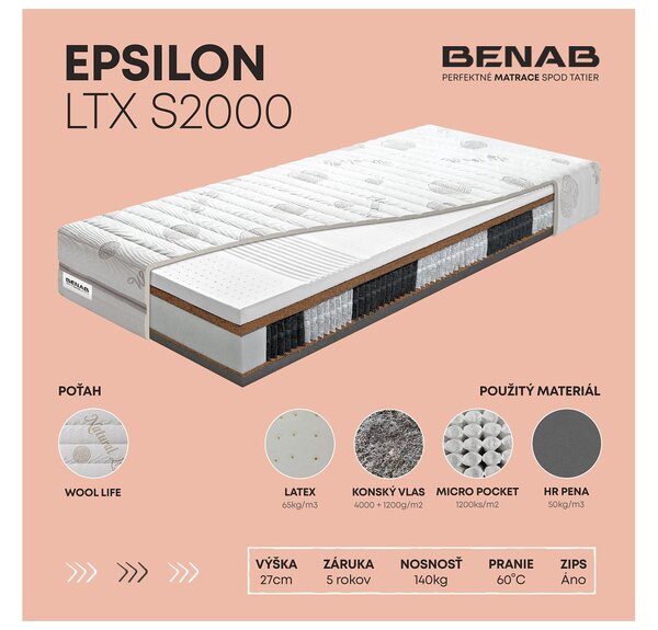 Taštičková matrace Benab Hermes LTX S2000 200x80 cm (T4/T5)