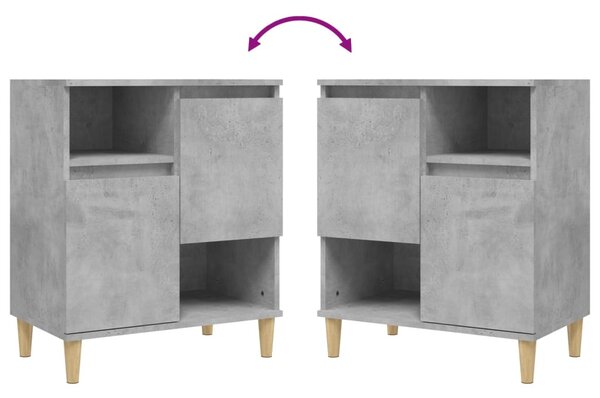 Příborníky 2 ks betonově šedé 60 x 35 x 70 cm kompozitní dřevo 3185723