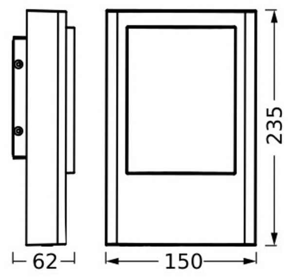 OSRAM LED venkovní nástěnné svítidlo ENDURA STYLE ENTRANCE, grafitová, IP44, Hliník / šedá / zinek, Hliník, Moderní