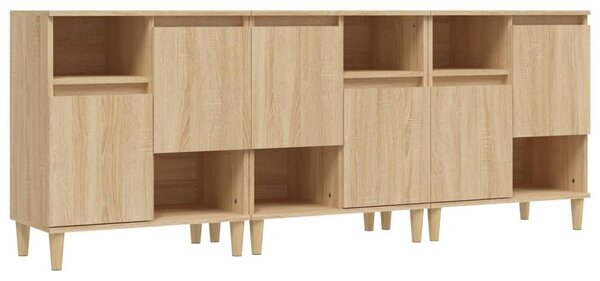 Příborníky 3 ks dub sonoma 60 x 35 x 70 cm kompozitní dřevo 3185738