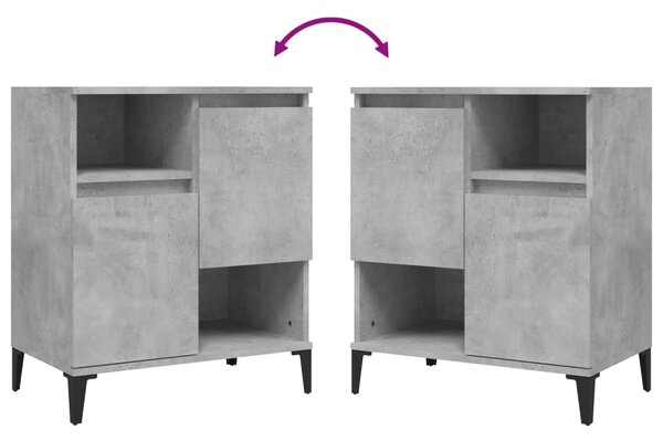 Příborníky 2 ks betonově šedé 60 x 35 x 70 cm kompozitní dřevo 3185731