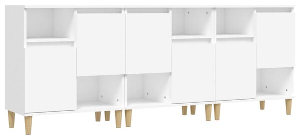 Příborníky 3 ks bílé 60 x 35 x 70 cm kompozitní dřevo 3185735