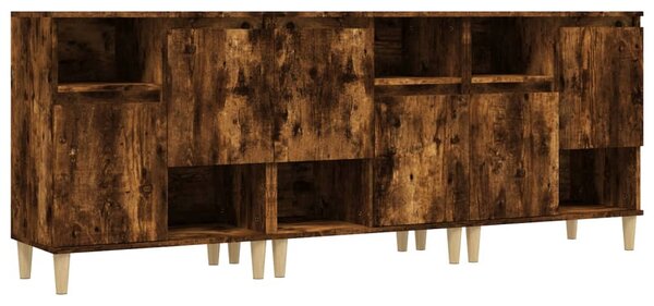 Příborníky 3 ks kouřový dub 60 x 35 x 70 cm kompozitní dřevo 3185740