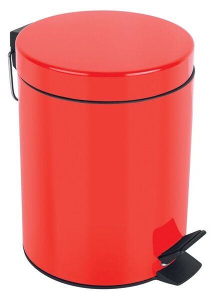 Spirella pedálový odpadkový koš SYDNEY, červená, ocel, 3 L