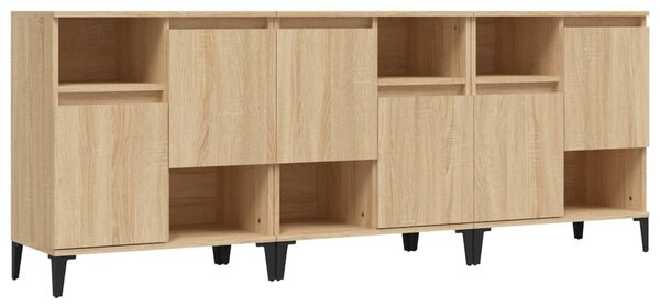 Příborníky 3 ks dub sonoma 60 x 35 x 70 cm kompozitní dřevo 3185746
