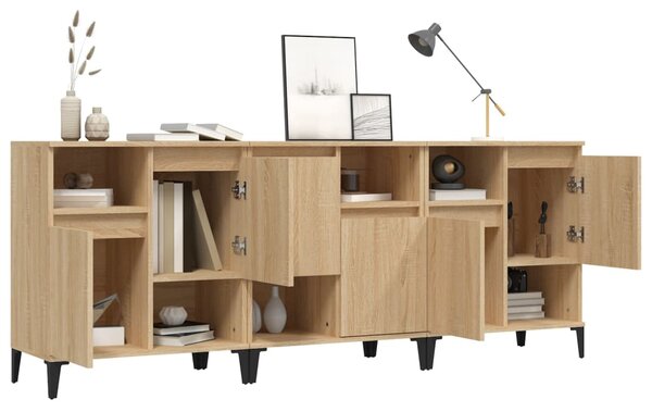 Příborníky 3 ks dub sonoma 60 x 35 x 70 cm kompozitní dřevo 3185746