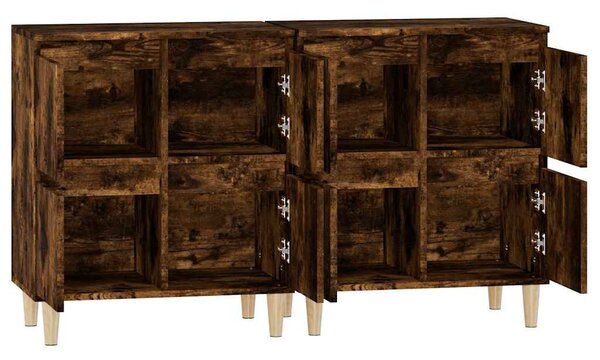 Příborníky 2 ks kouřový dub 60 x 35 x 70 cm kompozitní dřevo 3185756