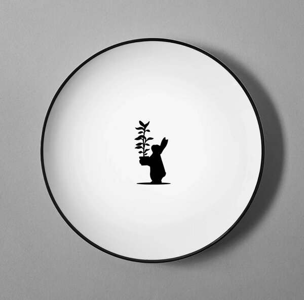 Porcelánový dezertní talíř Plant Rabbit 20 cm