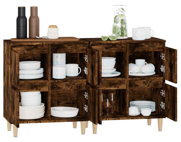 Příborníky 2 ks kouřový dub 60 x 35 x 70 cm kompozitní dřevo 3185756