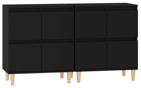 Příborníky 2 ks černé 60 x 35 x 70 cm kompozitní dřevo 3185752