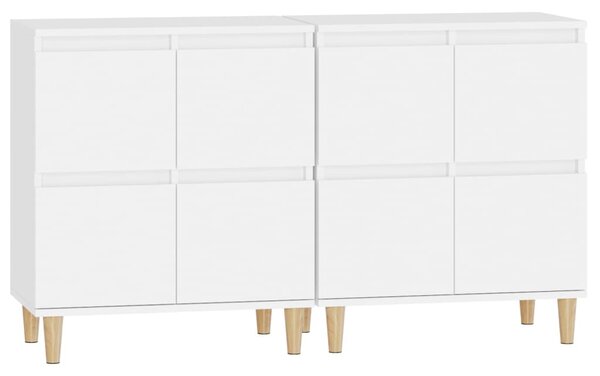 Příborníky 2 ks bílé 60 x 35 x 70 cm kompozitní dřevo 3185751