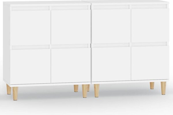 Příborníky 2 ks bílé 60 x 35 x 70 cm kompozitní dřevo 3185751