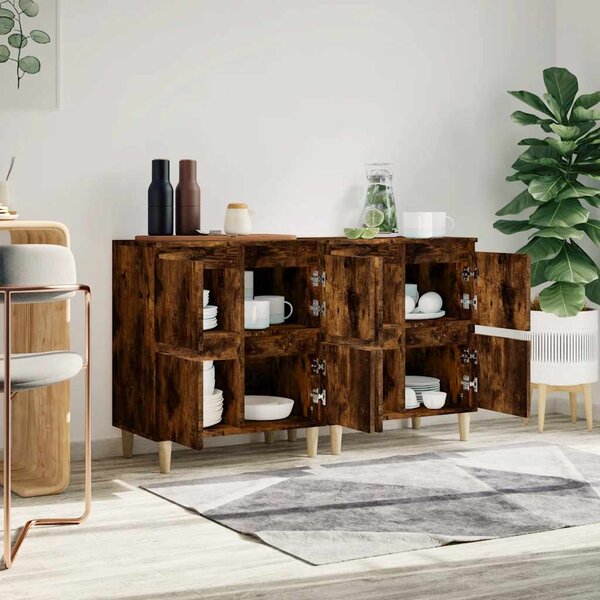Příborníky 2 ks kouřový dub 60 x 35 x 70 cm kompozitní dřevo 3185756